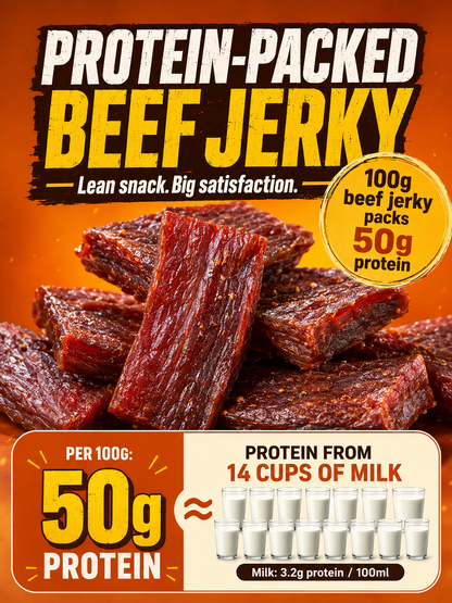 🥩 High-Protein Pure Beef Jerky Clean Ingredients · Real Beef · Rich Flavor-9SLL
