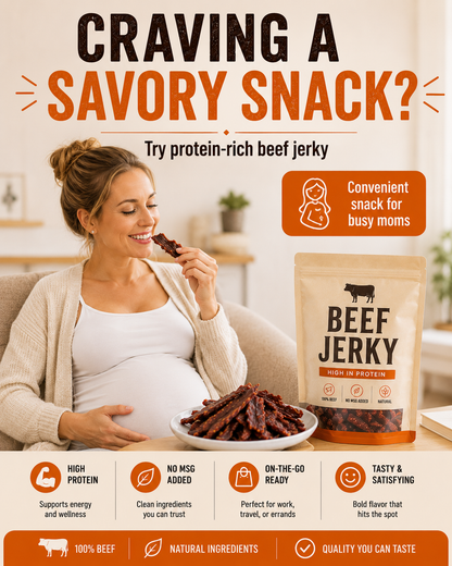 🥩 High-Protein Pure Beef Jerky Clean Ingredients · Real Beef · Rich Flavor-9SLL